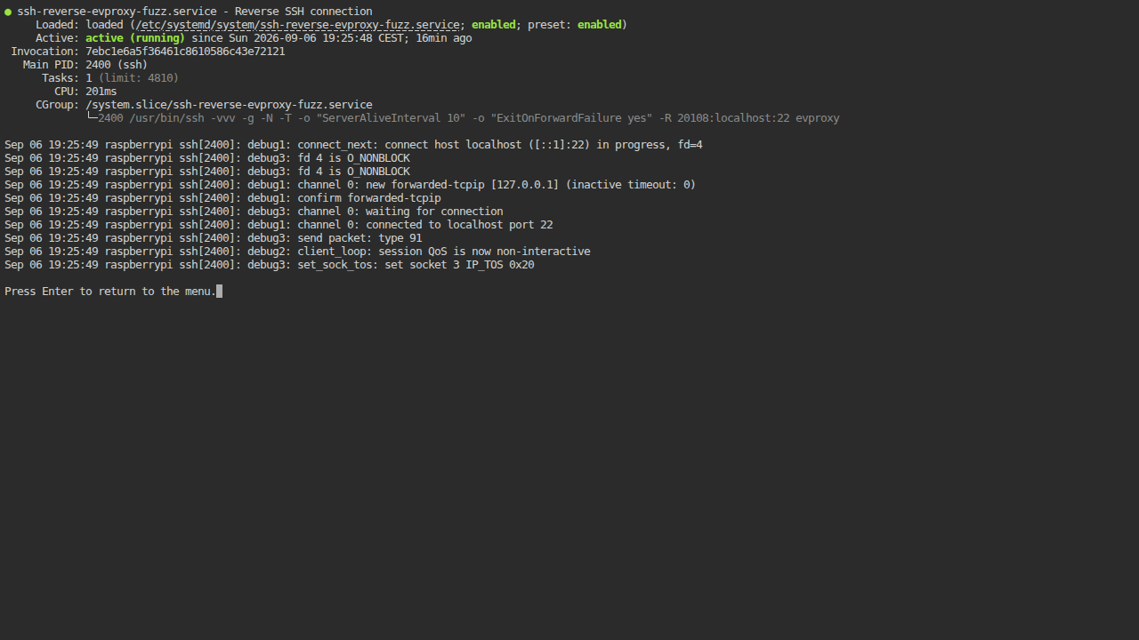 État de Fuzz Secure Link