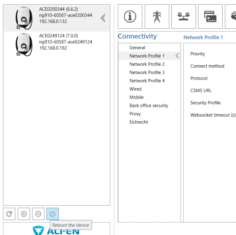 configuration de l'ID OCPP